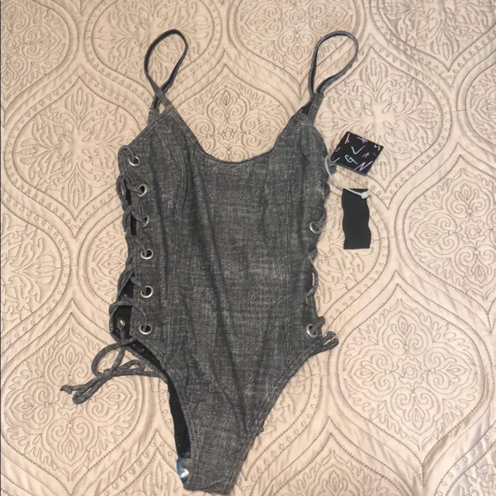 NWT Heather gray one piece S